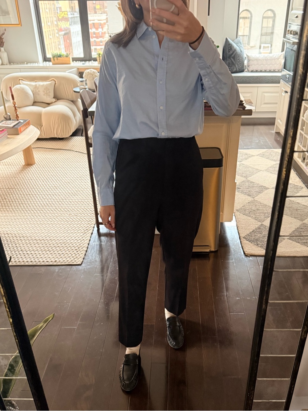Oak + Fort High-Rise Waist Tapered Trousers